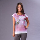 Комплект женский (футболка, бриджи) "Колибри" цвет розовый, р-р 48, рост 164 - Фото 1