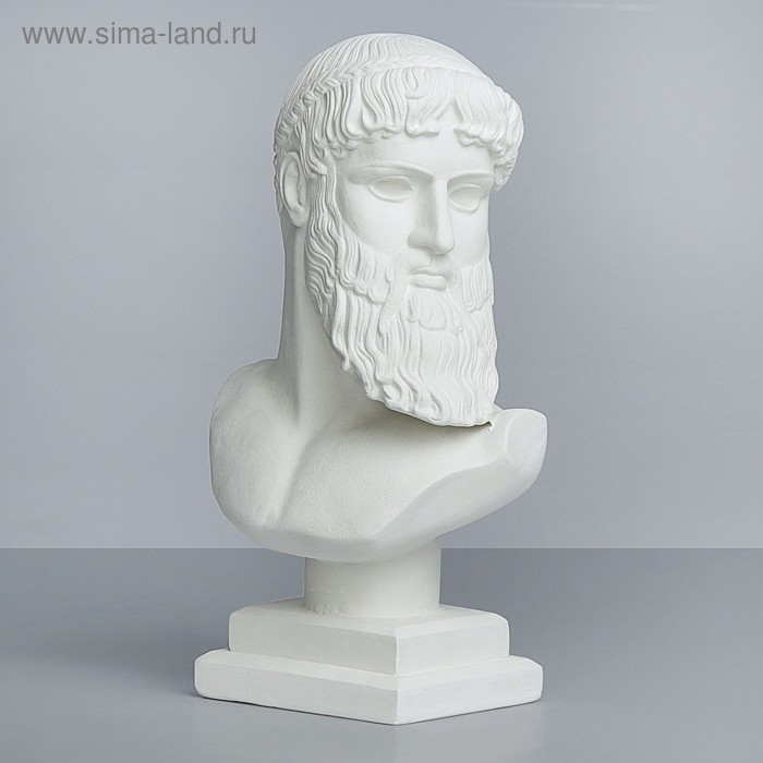 Гипсовая фигура известные люди: Бюст Зевса - Посейдона, 17 х 9 х 29 см - Фото 1