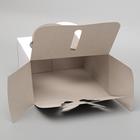 Коробка под торт без печати «Бабочка» 1 кг, белая, с ручками, 21×21×12 см - Фото 3