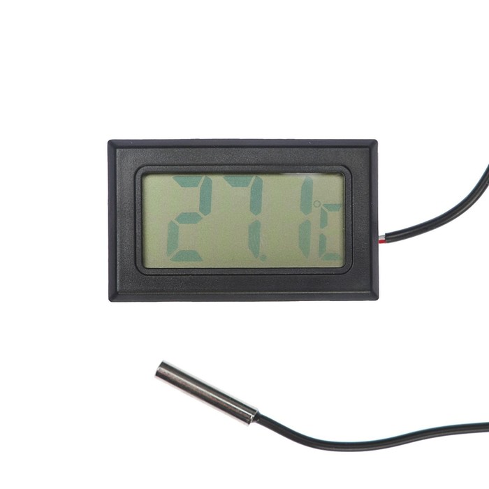 Термометр цифровой, ЖК-экран, провод 1 м - фото 1906908446