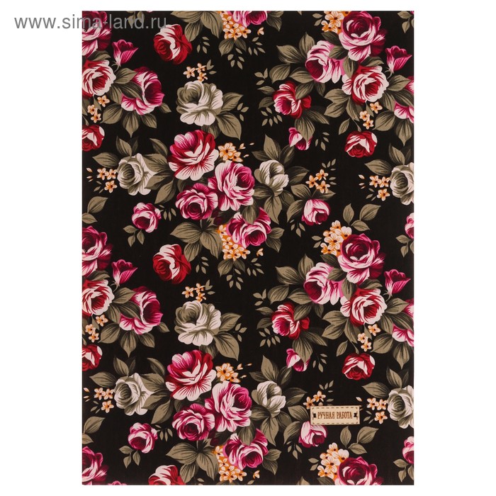 Ткань на клеевой основе «Яркие цветы», 21 х 30 см - Фото 1