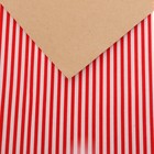 Ткань на клеевой основе «Красные полоски», 21 х 30 см - Фото 2