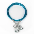 Трос буксировочный, металлический в ПВХ оплётке, 4 м, 10 тонн, 2 крюка - Фото 1