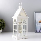 Ночник «Фонарь-домик», белый, от батареек 3ААА 35×13.5×13.5 см RISALUX - Фото 1
