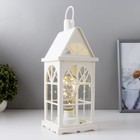 Ночник «Фонарь-домик», белый, от батареек 3ААА 35×13.5×13.5 см RISALUX - Фото 2