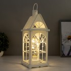 Ночник «Фонарь-домик», белый, от батареек 3ААА 35×13.5×13.5 см RISALUX - Фото 3