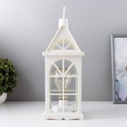 Ночник «Фонарь-домик», белый, от батареек 3ААА 35×13.5×13.5 см RISALUX - Фото 5