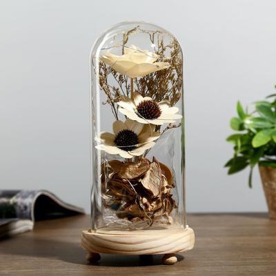 Фигурка светящаяся колба RISALUX «Букетик», LED-ночник, 3×ААА, 22.5×9.5×11 см