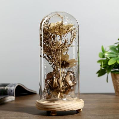 Фигурка светящаяся колба RISALUX «Букетик», LED-ночник, 3×ААА, 22.5×9.5×11 см