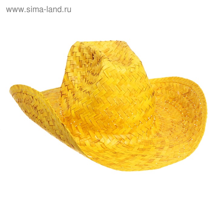 Карнавальная шляпа "Ковбой", цвет жёлтый - Фото 1