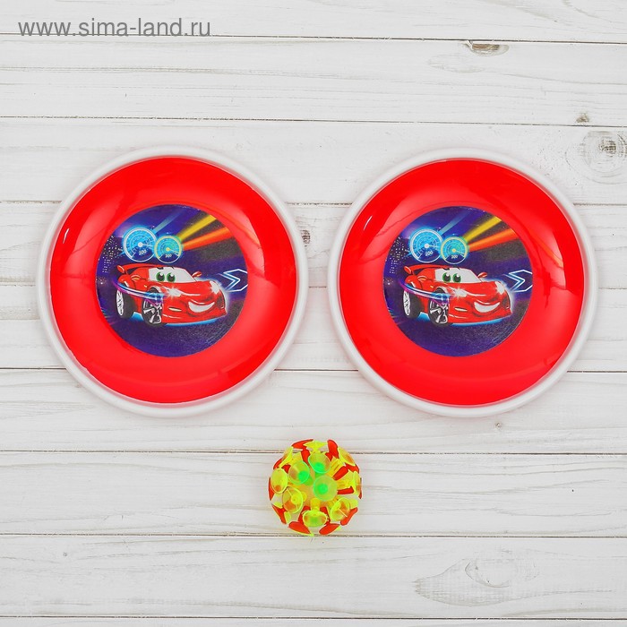 Игра-липучка "Speedy", МИКС, набор: 2 тарелки 18 см, шарик - Фото 1