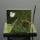 Набор письменный «Пирамида»: визитница, часы, ручка - Фото 4