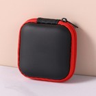 Футляр для наушников, квадратный, мат. верха: экокожа, 80×80×30 мм, черный - Фото 7