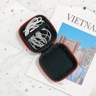 Футляр для наушников, квадратный, мат. верха: экокожа, 80×80×30 мм, черный - Фото 2