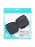 Футляр для наушников, квадратный, мат. верха: экокожа, 80×80×30 мм, черный  (артикул 2813082)  большой выбор товаров оптом и в розницу по низким ценам с доставкой