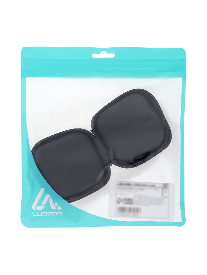 Футляр для наушников, квадратный, мат. верха: экокожа, 80×80×30 мм, черный - фото 51923970