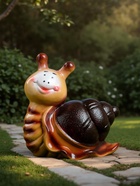 Садовая фигура из гипса «Улитка Улыбка», 17×8×16 см - Фото 3