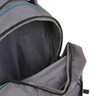 Рюкзак молодёжный Stavia 44 х 30 х 17 см, эргономичная спинка, «Взрыв», серый/изумрудный - Фото 7