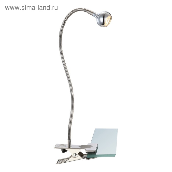 Настольная лампа SERPENT 1x3Вт LED матовый никель 43x48 см - Фото 1