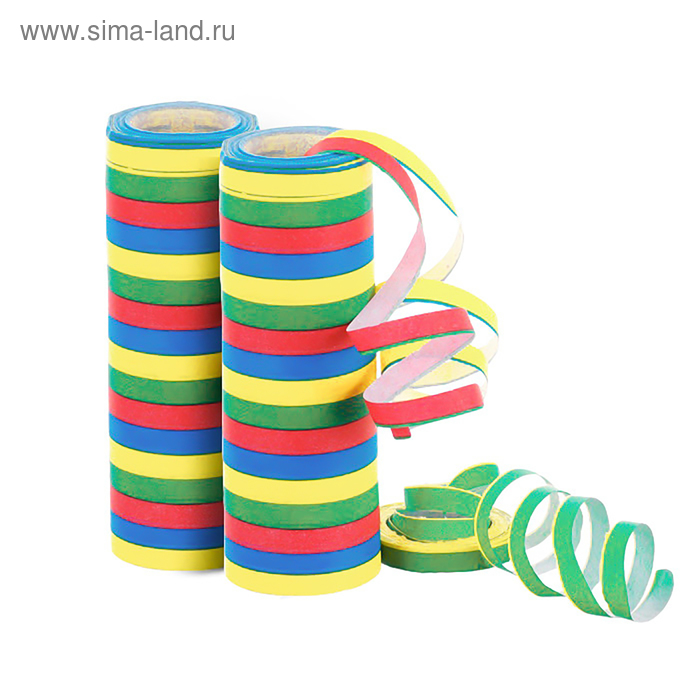 Серпантин "Радуга", цветной, набор 2 столбика, 36 колец - Фото 1
