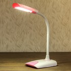 Лампа настольная LEDх7 3W "Офисная" переходник розовая 47,5х14,7х11,5 см - Фото 2