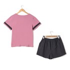 Пижама женская (футболка, шорты) Wake цвет розовый, р-р 46 - Фото 2
