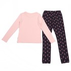 Пижама для девочки, рост 128 см, цвет розовый/серый - Фото 2