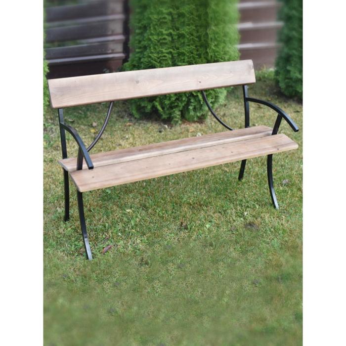 Садовая скамейка со спинкой "Эконом" для дачи, деревянная, 1.2х0.74х0.5 м, нагрузка до 150кг - фото 1886291284