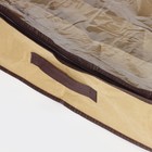 Кофр для обуви Доляна, 12 отделений, 65×54×10 см, бежевый - Фото 6