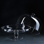 Подставка для торта на ножке со стеклянной крышкой Magistro «Лакомство», 28×28 см - Фото 3