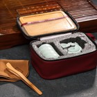 Набор для чайной церемонии керамический «Тясицу», 8 предметов: 4 пиалы 50 мл, чайник 120 мл, салфетка, щипцы, подставка, цвет бежевый - Фото 14