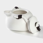 Набор для чайной церемонии керамический «Тясицу», 8 предметов: 4 пиалы 50 мл, чайник 120 мл, салфетка, щипцы, подставка, цвет бежевый - Фото 6