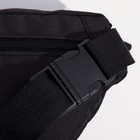 Поясная сумка на молнии, 1 отдел, 2 наружных кармана, регулируемый ремень, цвет чёрный - Фото 4