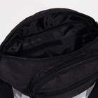 Поясная сумка на молнии, 1 отдел, 2 наружных кармана, регулируемый ремень, цвет чёрный - фото 8374728