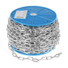 Цепь короткозвенная ТУНДРА krep, DIN766, диаметр 4 мм, сварная, оцинкованная, 50 м - Фото 1