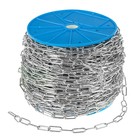 Цепь длиннозвенная ТУНДРА krep, DIN763, диаметр 3 мм, сварная, оцинкованная, 100 м - Фото 1