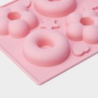 Форма для выпечки Доляна «Сладости. Пончик и Ромашка», силикон, 25.5×17.5 см, 6 ячеек, МИКС - Фото 4