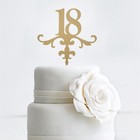 Топпер «18» 13х18 см, цвет золото - Фото 1