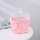 Корзина для хранения с крючком, пластик, 18×13×12 см, МИКС - Фото 1