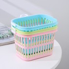 Корзина для хранения с крючком, пластик, 18×13×12 см, МИКС - Фото 4