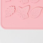Форма для украшений Доляна «Листики», силикон, 21,2×11,5 см, 24 ячейки, цвет МИКС - Фото 4