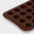 Форма для шоколада Доляна «Коробка конфет», силикон, 23,2×13,8×0,5 см, 24 ячейки, цвет коричневый - Фото 5