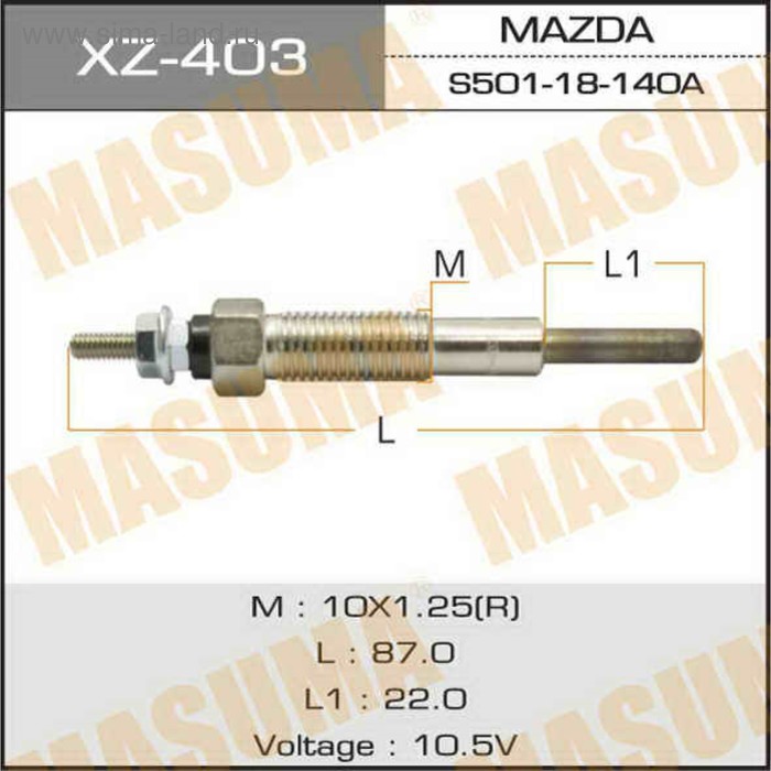 Свеча накаливания  Masuma XZ403 - Фото 1
