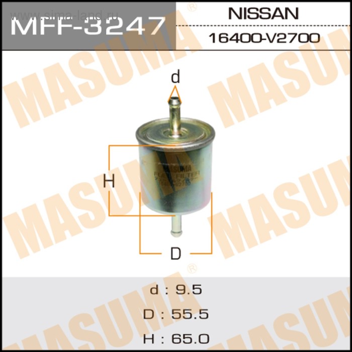 Фильтр топливный высокого давления  Masuma MFF3247 - Фото 1