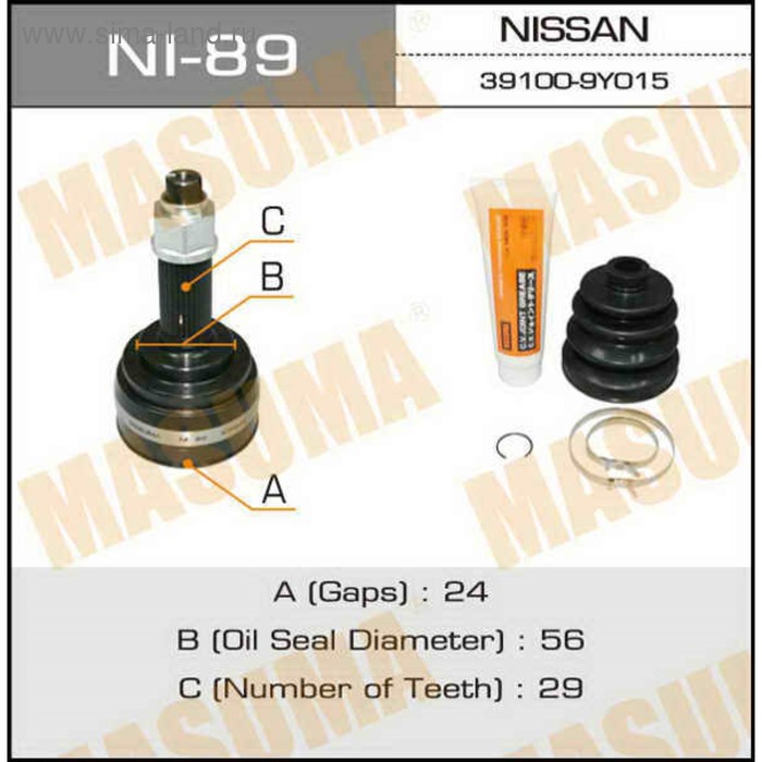 ШРУС  Masuma NI89 - Фото 1