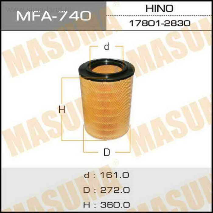 Воздушный фильтр  Masuma MFA740 - Фото 1