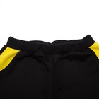 Брюки для мальчика "Криптон", рост 98-104 см, цвет чёрный (жёлтая вставка) 1074 - Фото 3