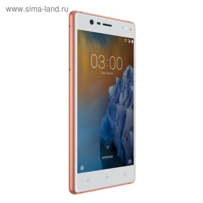 Смартфон Nokia 3 DS Copper White LTE TA-1032, цвет медный белый - Фото 1