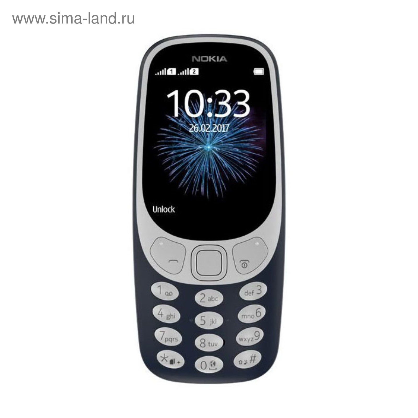 Сотовый телефон Nokia 3310 DS Dark Blue TA-1030, цвет темно-синий