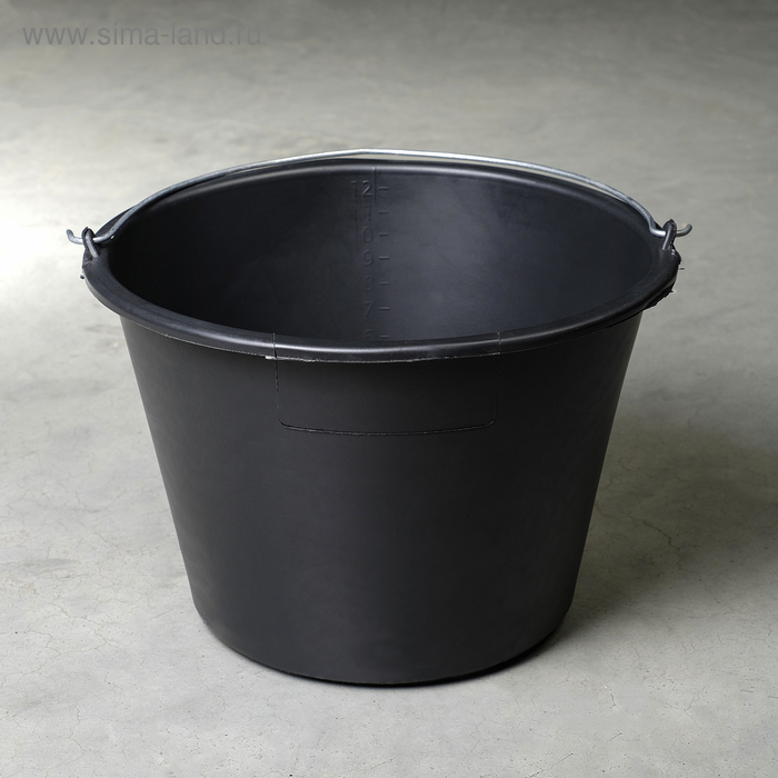 Ведро строительное, 14 л, пластик - Фото 1